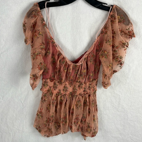 Free People Tops - Free People xs mesh baby doll cottagecore